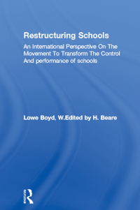 Cover image: Restructuring Schools 1st edition 9780750701228