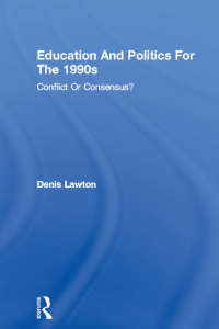 Cover image: Education And Politics For The 1990s 1st edition 9780750700788