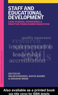 Imagen de portada: Staff and Educational Development 1st edition 9780749440213