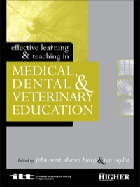 صورة الغلاف: Effective Learning and Teaching in Medical, Dental and Veterinary Education 1st edition 9780749435622