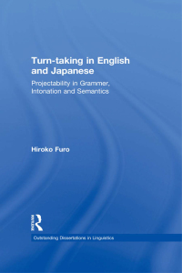صورة الغلاف: Turn-taking in English and Japanese 1st edition 9780815340478