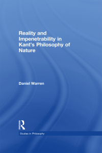 Omslagafbeelding: Reality and Impenetrability in Kant's Philosophy of Nature 1st edition 9781138871335
