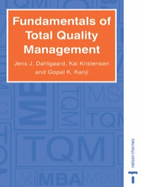 Cover image: Fundamentals of Total Quality Management 1st edition 9781138146662