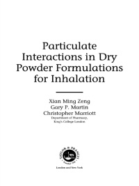 Cover image: Particulate Interactions in Dry Powder Formulation for Inhalation 1st edition 9780367397975