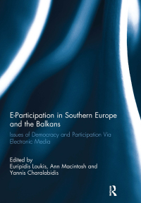 Imagen de portada: E-Participation in Southern Europe and the Balkans 1st edition 9781138108943