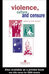Imagen de portada: Violence, Culture And Censure 1st edition 9780748405541