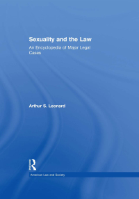 صورة الغلاف: Sexuality and the Law 1st edition 9780824034214