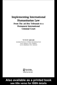 Imagen de portada: Implementing International Humanitarian Law 1st edition 9780714684703