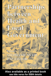 Imagen de portada: Partnerships Between Health and Local Government 1st edition 9780714655376