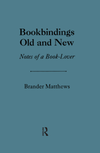 Imagen de portada: Bookbinding Old & New 1st edition 9780824040390
