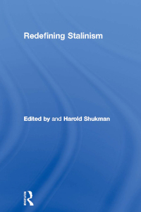 Cover image: Redefining Stalinism 1st edition 9780714654157