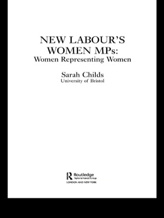 Cover image: New Labour's Women MPs 1st edition 9780714685663