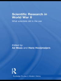 Imagen de portada: Scientific Research In World War II 1st edition 9781138995956