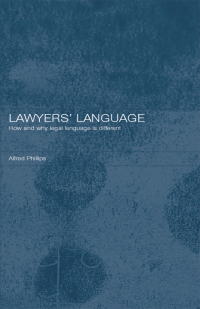 Imagen de portada: Lawyers' Language 1st edition 9780700716883