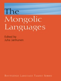 Omslagafbeelding: The Mongolic Languages 1st edition 9780700711338