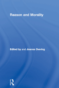Titelbild: Reason and Morality 1st edition 9781138403857