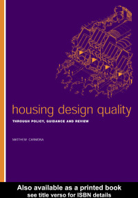 Cover image: Housing Design Quality 1st edition 9780419256502