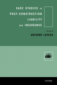 Imagen de portada: Case Studies in Post Construction Liability and Insurance 1st edition 9780419245704
