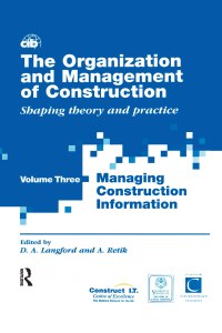 Cover image: The Organization and Management of Construction 1st edition 9780419222507