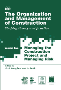 Cover image: The Organization and Management of Construction 1st edition 9780419222408