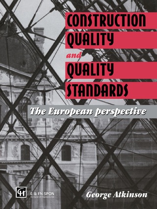 表紙画像: Construction Quality and Quality Standards 1st edition 9780419184904