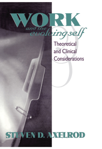 Imagen de portada: Work and the Evolving Self 1st edition 9780881632071