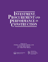 Imagen de portada: Investment, Procurement and Performance in Construction 1st edition 9780419174004