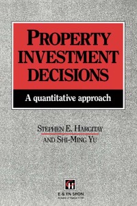 Imagen de portada: Property Investment Decisions 1st edition 9781138160125