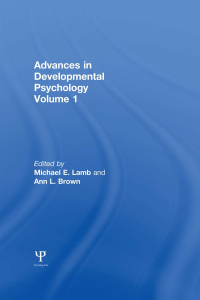 Omslagafbeelding: Advances in Developmental Psychology 1st edition 9780898591033