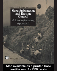 Cover image: Slope Stabilization and Erosion Control: A Bioengineering Approach 1st edition 9780415511766