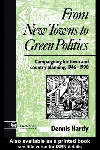 Imagen de portada: From New Towns to Green Politics 1st edition 9780415511742
