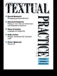 Cover image: Textual Practice 1st edition 9780416050127