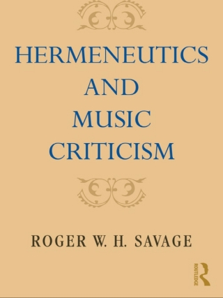 Cover image: Hermeneutics and Music Criticism 1st edition 9780415998598