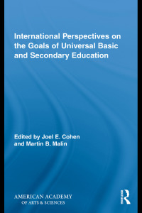 Immagine di copertina: International Perspectives on the Goals of Universal Basic and Secondary Education 1st edition 9780415997669