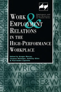 صورة الغلاف: Work and Employment in the High Performance Workplace 1st edition 9780826447050