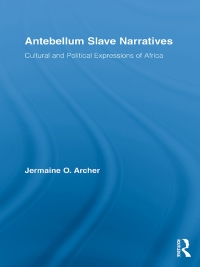 Omslagafbeelding: Antebellum Slave Narratives 1st edition 9780415990271