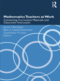 Cover image: Mathematics Teachers at Work 1st edition 9780415899369