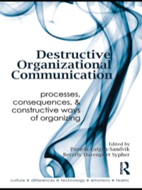 صورة الغلاف: Destructive Organizational Communication 1st edition 9780415989930