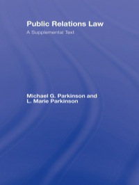 صورة الغلاف: Public Relations Law 1st edition 9780415988636