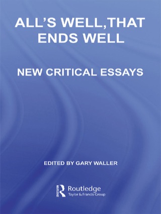 Immagine di copertina: All's Well, That Ends Well 1st edition 9780415973250