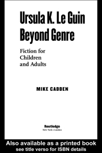 Omslagafbeelding: Ursula K. Le Guin Beyond Genre 1st edition 9780415972185