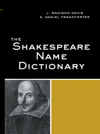 صورة الغلاف: The Shakespeare Name Dictionary 1st edition 9780415971140