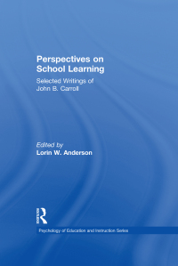 صورة الغلاف: Perspectives on School Learning 1st edition 9780898593433