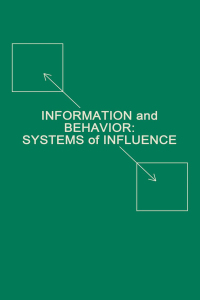 Cover image: Information and Behavior 1st edition 9780898596908