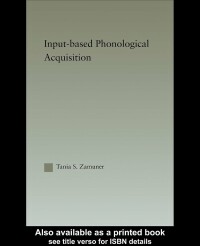 Titelbild: Input-based Phonological Acquisition 1st edition 9781138972803