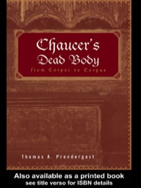 Imagen de portada: Chaucer's Dead Body 1st edition 9780415966795