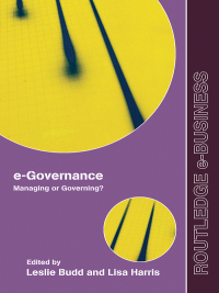Omslagafbeelding: e-Governance 1st edition 9780415965187