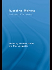 Imagen de portada: Russell vs. Meinong 1st edition 9780415963640