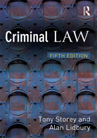 Cover image: Criminal Law 5th edition 9781138142596