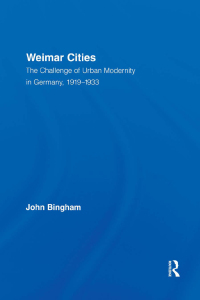 Cover image: Weimar Cities 1st edition 9780415957441